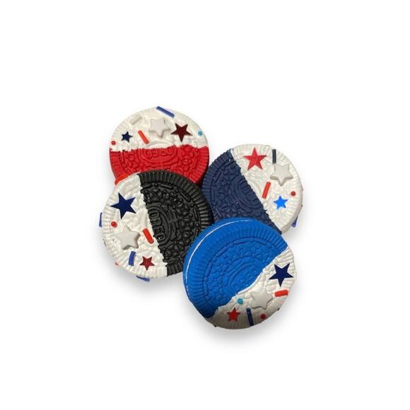 Sets of 4 Fake   cookies| Faux cookies | False  cookies patriotic - Picture 6 of 10